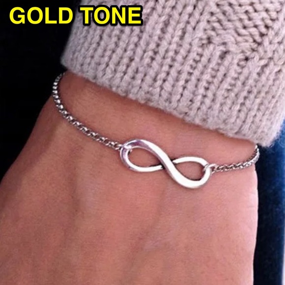 Jewelry - ⚜️[𝟯/$𝟭𝟴]⚜️Gold Infinity Bracelet Bangle NEW
